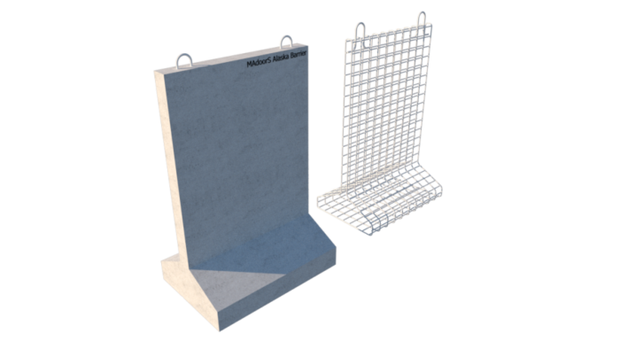 Alaska Concrete Barrier Wall