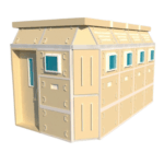 Portable Mobile Ballistic Guard Security Cabin , Bullet Proof Guard Booth