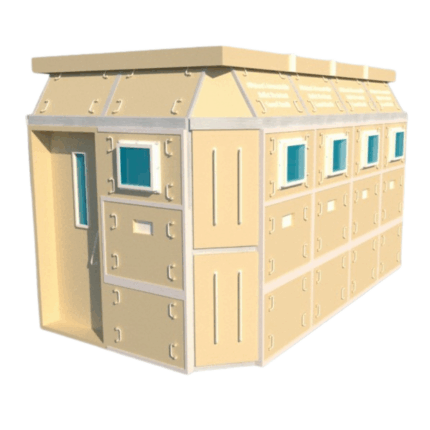 Portable Mobile Ballistic Guard Security Cabin , Bullet Proof Guard Booth