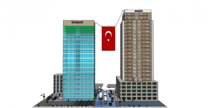 Automatic Motorized Flag Hanging System For Between Buildings and Towers