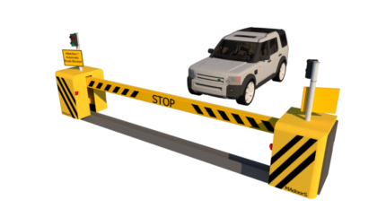 M50 M30 Impact Test Rising Beam Barrier