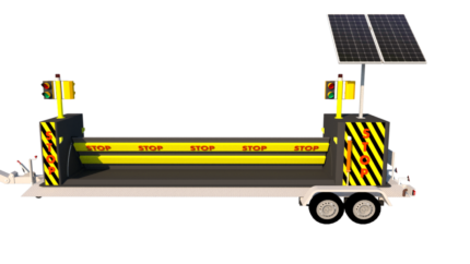 Surface Mounted Portable Road Blocker